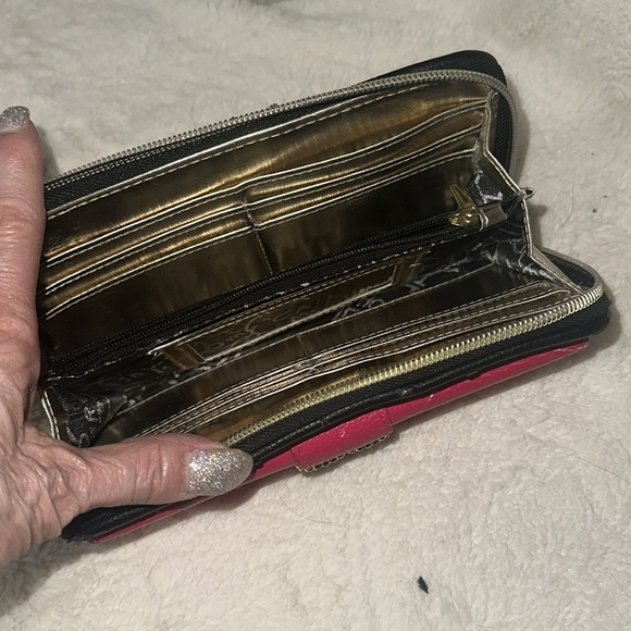 Betsy Johnson, black and Pink Women's Wallet - Picture 4 of 5